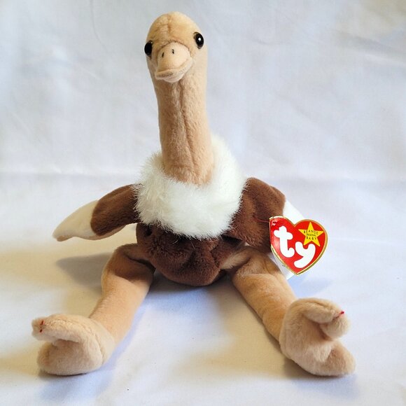 Ty Beanie Baby “Stretch” The Ostrich Vintage with PVC Pellet Tag Retired 1999 - Picture 1 of 8